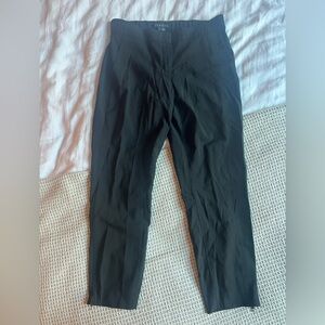 Theory Wool Black Trousers with Ankle Zipper detail